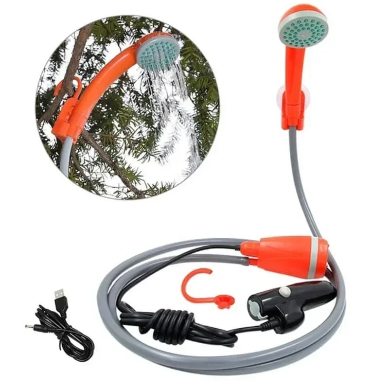 Douche électrique portable, douche extérieure portable, USB, sans fil, double usage, camping