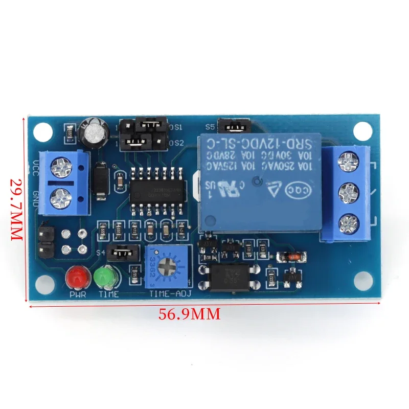 Hoge Kwaliteit Vertraging Relais Vertraging Inschakelen/Vertraging Uitschakelen Schakelaar Module met Timer DC 12V 5V Javino