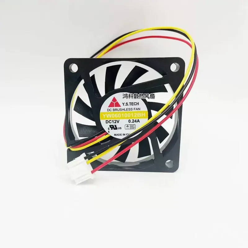 for YW06010012BH New 12V 0.24A for Yuanshan Y.S.TECH 6cm Projector Card Cage Cooling Fan