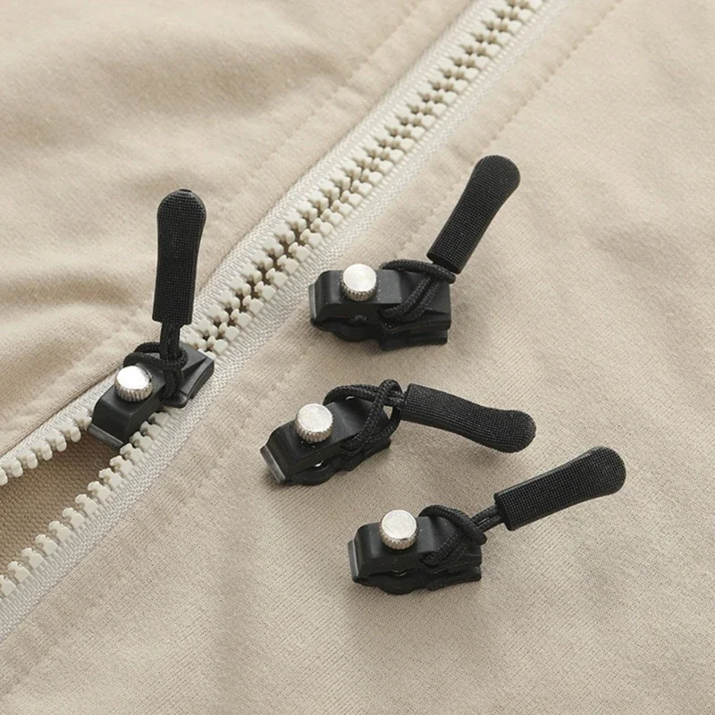 3 Pieces Zippers Repair Kits Removable Zippers Pullers 3 Size Zippers Replacement Set for Jackets Handbag Jeans Suitcase