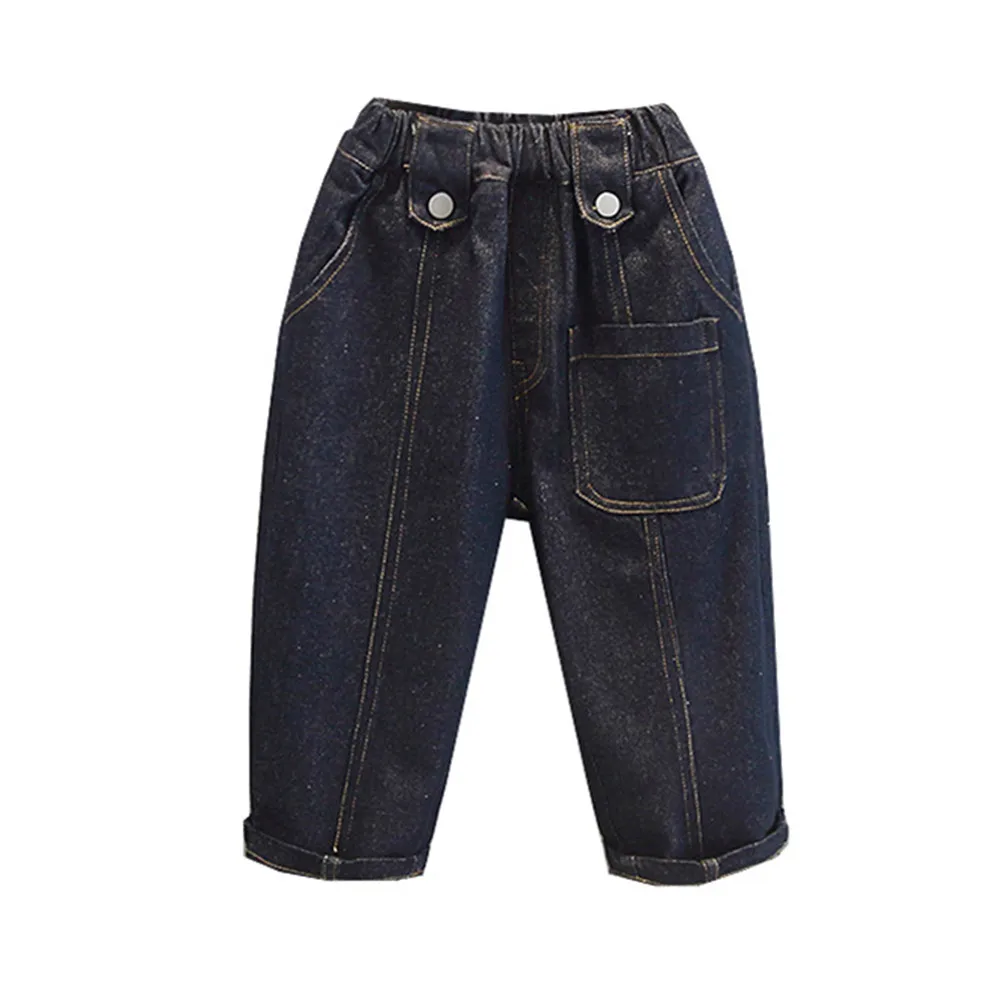 

Boys Jeans Pants Children Denim Pants Spring Autumn Clothes 2-10 Years Kids Casual Trousers Young Boy Fashion Patchwork Jeans
