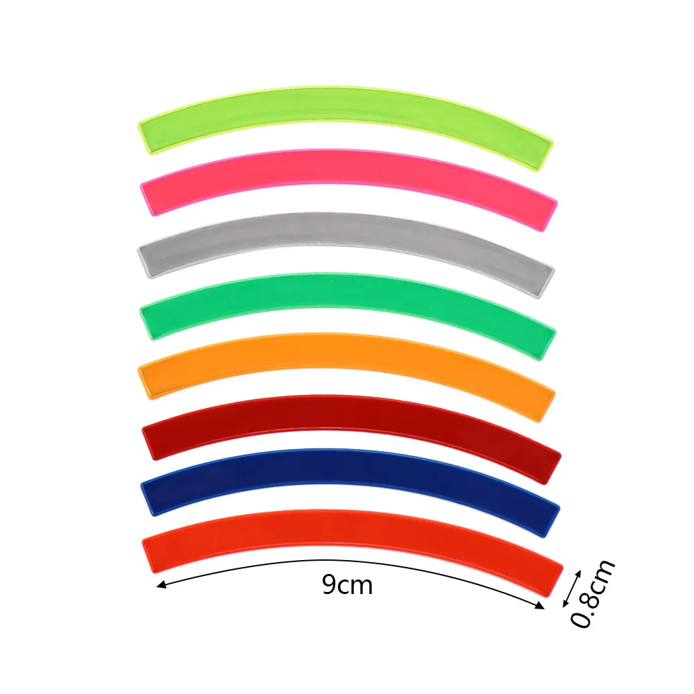 Reflective Tire Sticker Safety Stickers Decorative Bicycle Reflective Strip Luminous Stickers Skid Steer Wheel Decal Accessories