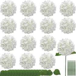 Silk Hydrangea Flowers 54 Petals Artificial Hydrangeas with Stem for Flower Arrangement Table Decor Wedding Home Decoration
