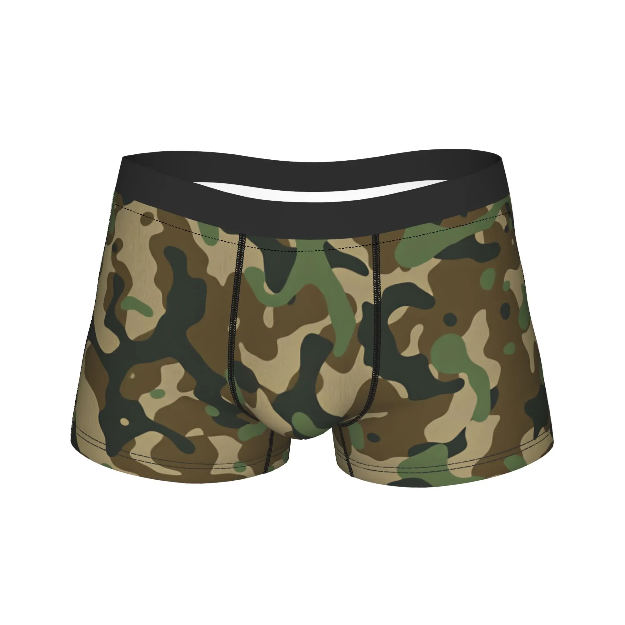 Cute Cat Camouflage Underwear  Printing Trunk High Quality Men's Panties Elastic Shorts Briefs Birthday Present