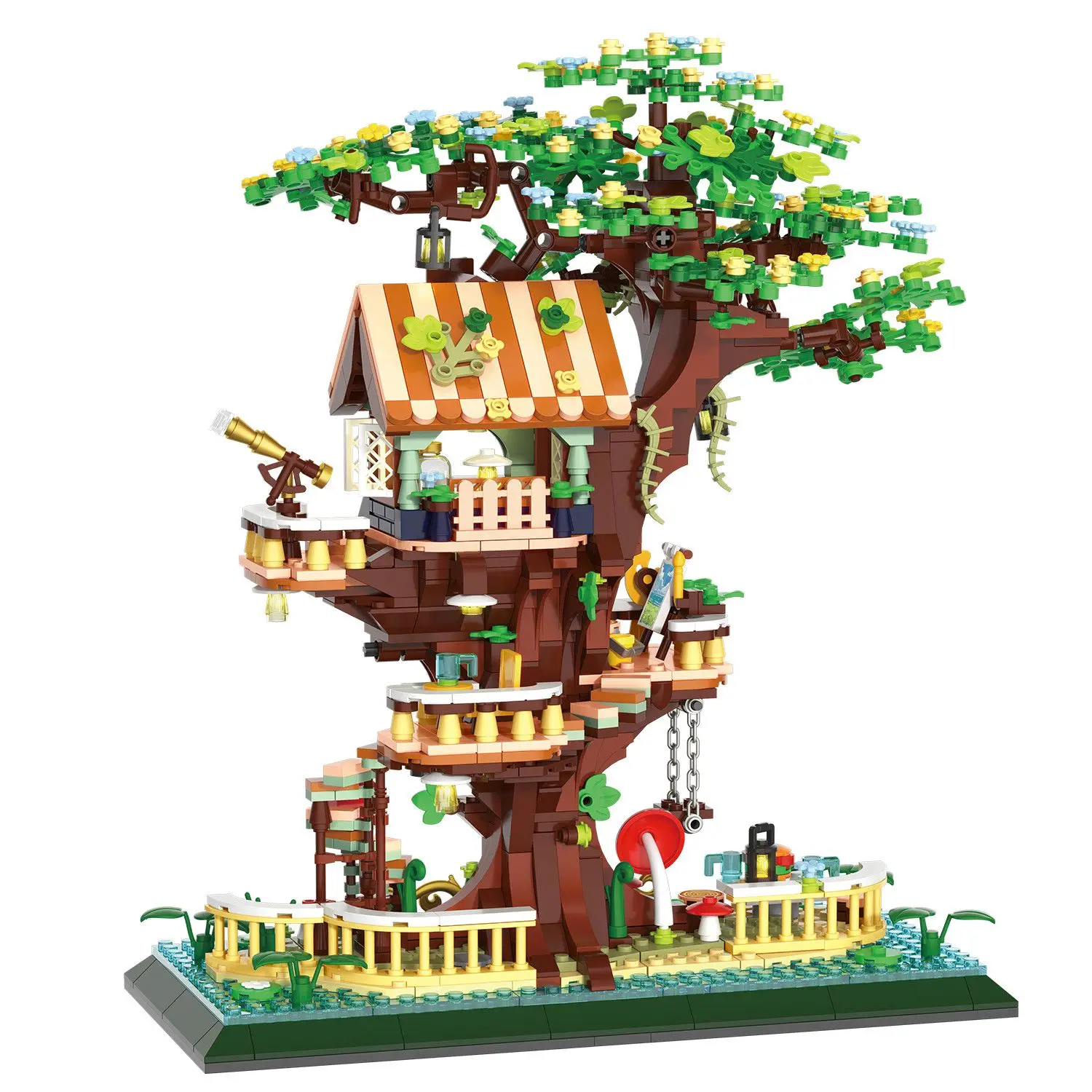 1130 pezzi divertenti giocattoli da costruzione per casa sull'albero, ideali per regali di festa per bambini e ragazze per adulti, Natale fai da te e decorazioni per la casa