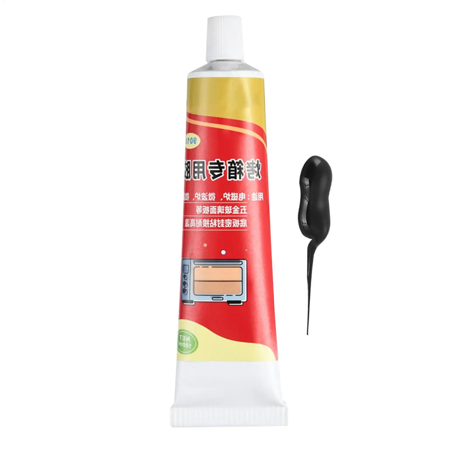 100ml Oven Glue Range Hood Panel Sealant Fast Drying Sealant Oven Cooktop Microwave Metal Glass Panel Adhesive Heat Resistant
