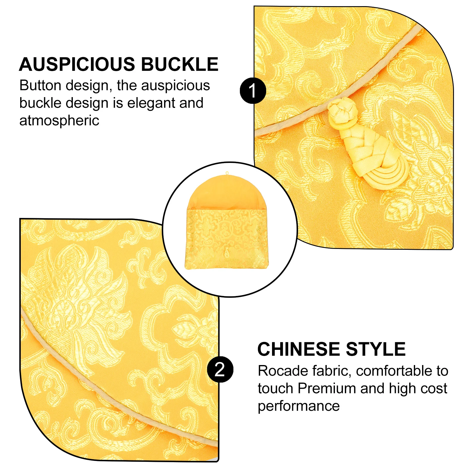 

Silk Brocade Envelope A4 File Pouch Chinese Knot Closure Gift Card Holder For Greeting Cards Buddhist Scriptures Storage