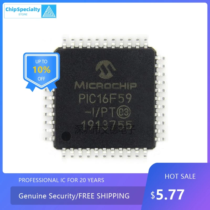 Original authentic PIC16F59-I/PT patch MCU chip QFP-44 package