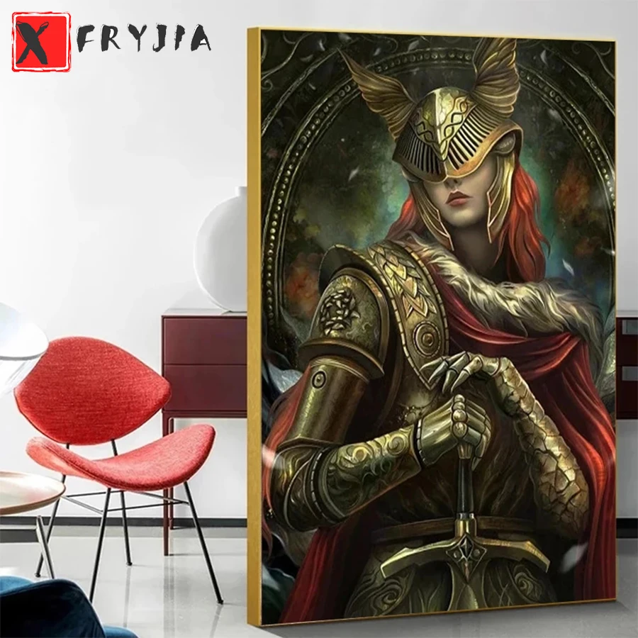 DIY Diamond Painting God Warrior Mythical Figure Art Diamond Mosaic Full Drill Square Embroidery Cross Stitch Handmade Hobby