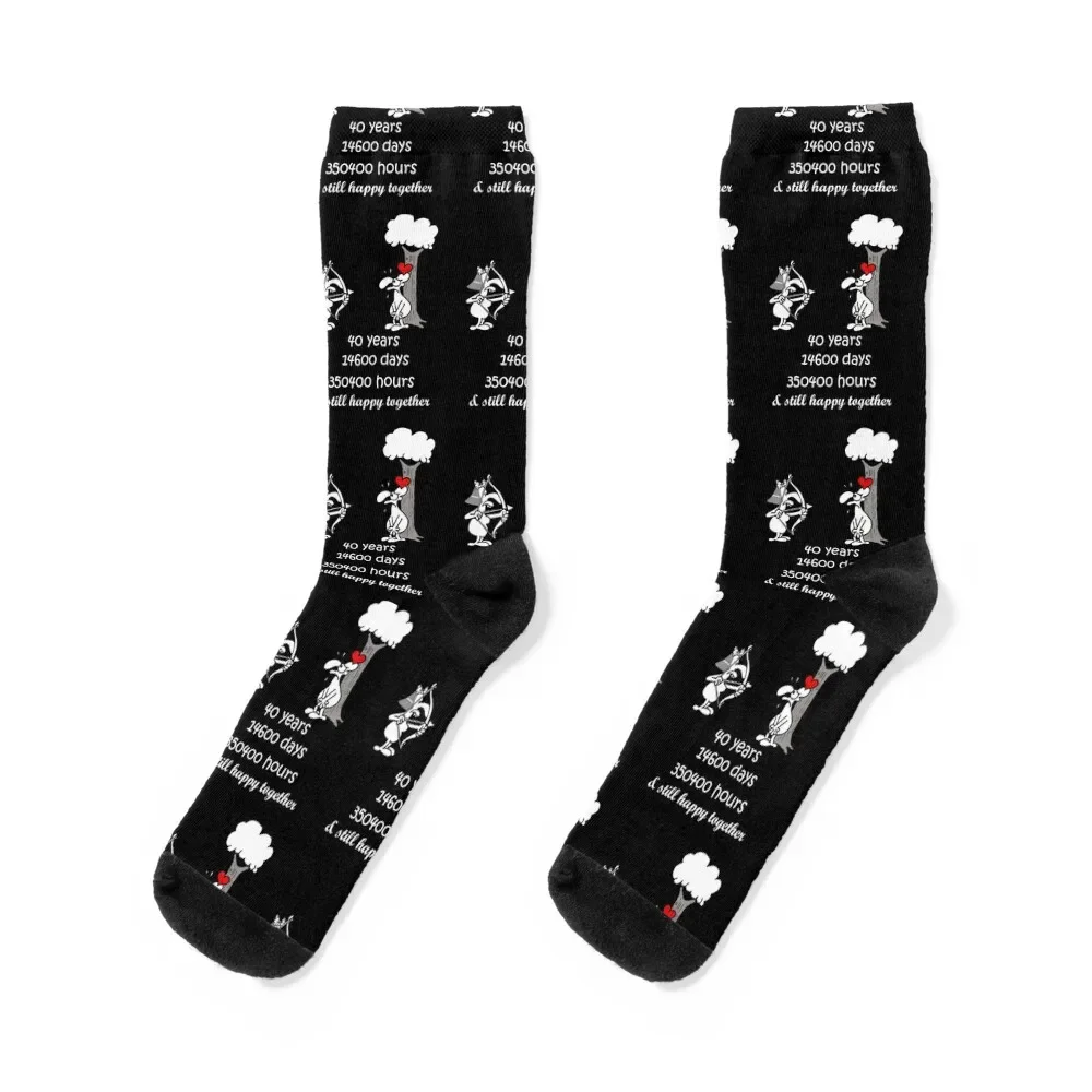 

40th Wedding Anniversary Parents Funny Gift For Husband Wife 40 Years Together 40th Year Of Marriage Humorous Couple Match Socks