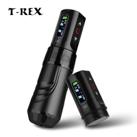 T-Rex Cordless Tattoo Pen Machine Gun with 2 Replaceable Batteries, Rotating Coreless Tattoo Motor, Digital Voltage Display