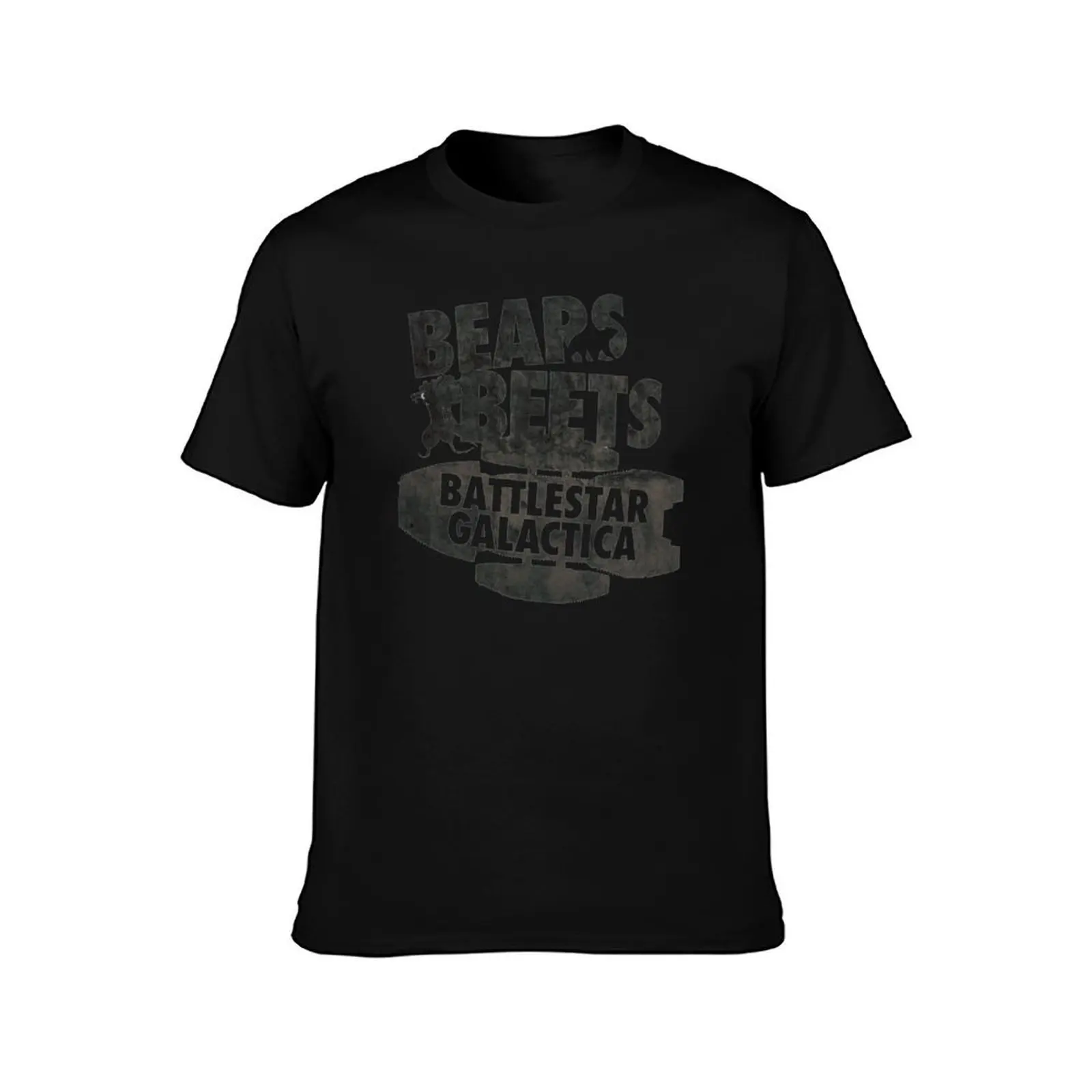 Bears Beets Battlestar Galactica T-Shirt, Summer Casual Cotton Tee, Oversized Streetwear Tops, Vintage Graphic Print