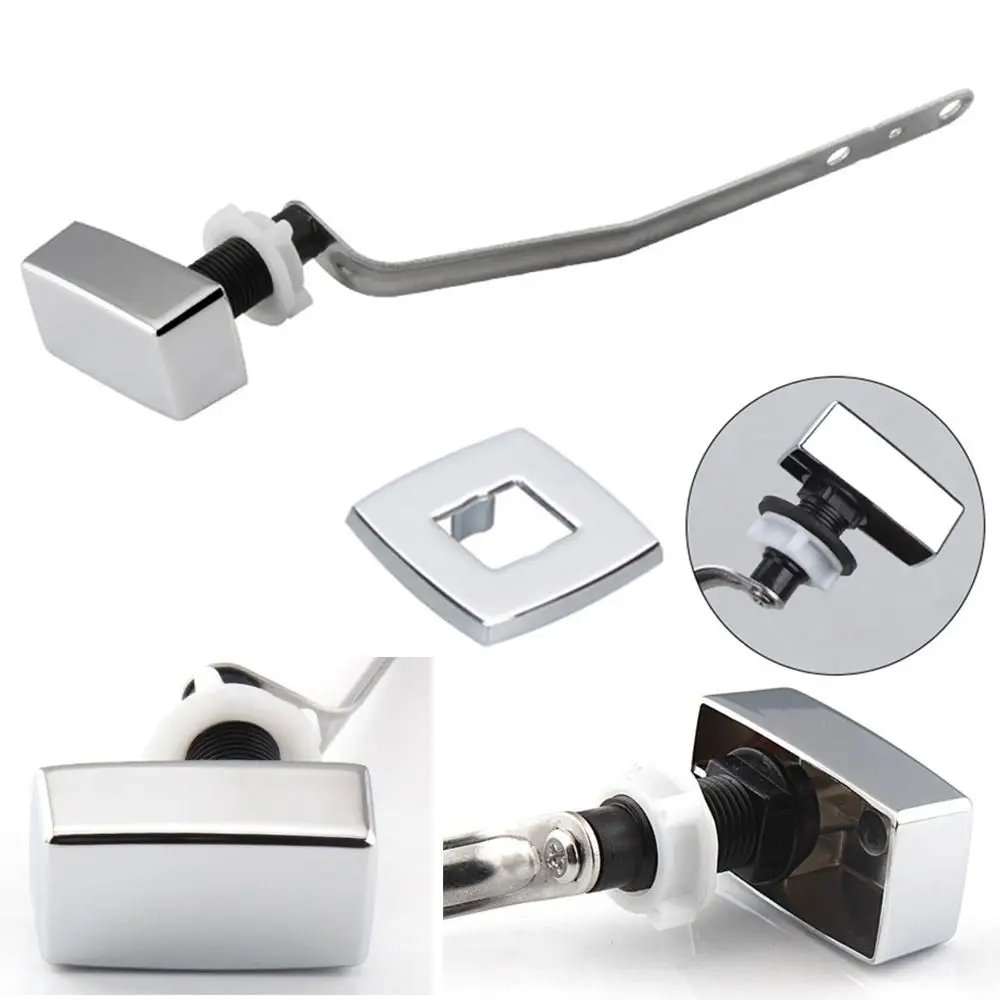 Side Mount Toilet Flush Handle Stainless Steel Pull Rod Toilet Tank Handle Water Tank Side Handle Plumbing Replacement