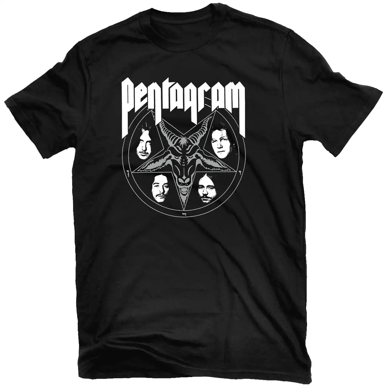 Five Pointed Star Logo Vintage T-Shirt Men Women Metal Rock Band Graphic Tee 100% Cotton Summer Streetwear Top