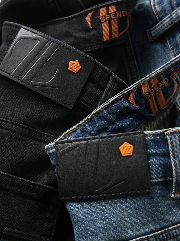 

High-End Enzyme Washed Stretch Denim Jeans Men's Casual Fashionable Breathable Standard Fit Autumn Winter Leisure Pants