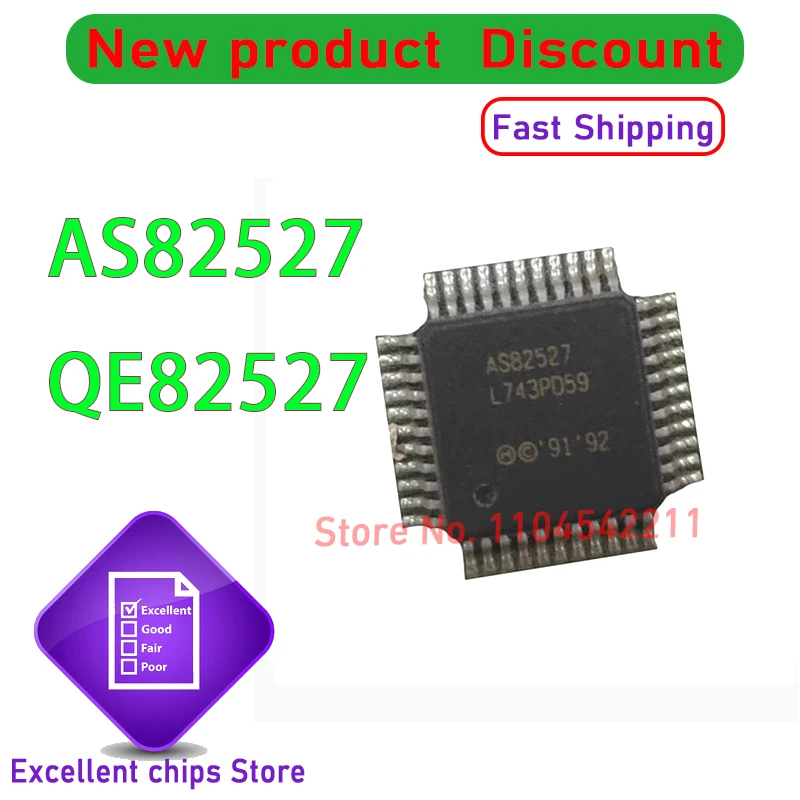 

5pcs/lot AS82527 QE82527 82527 QFP44 100% Brand New Original