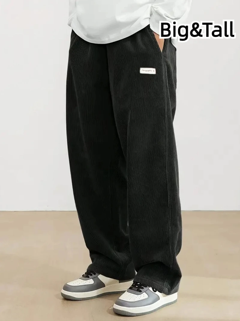 

Autumn and Winter Large Size Men's Corduroy Casual Trousers, Outdoor Sports Casual Trousers, Versatile Straight-Leg Trousers with Thick Fabric