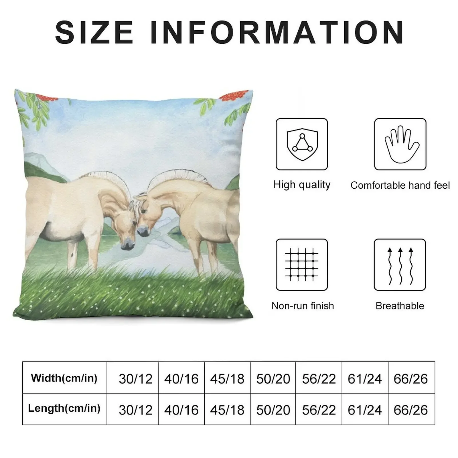 Norwegian horses in a fjord landscape Throw Pillow Sofas Covers Cushions Cover Pillowcases Cushion Covers Sofa pillow