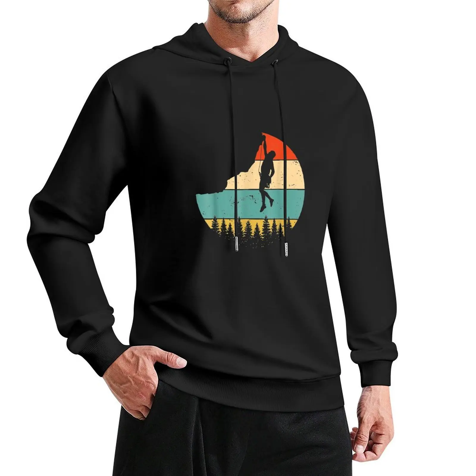 

Rock Climbing Mountain Climber Rock Climbing Climber Mountain Bouldering Funny Pullover Hoodie men's coat oversized hoodie