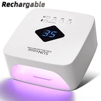 Secador de lámpara de uñas LED UV recargable con pantalla HD, lámpara de secado de uñas inteligente para curado rápido, herramientas de manicura de esmalte de uñas de Gel