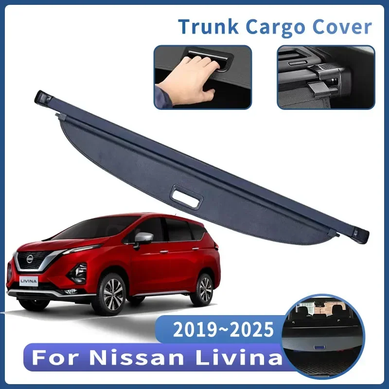 

Car Trunk Bracket For Nissan Livina Mitsubishi Xpander 2019~2025 MK2 Curtain Rear Partition Retractable Interior Car Accessories