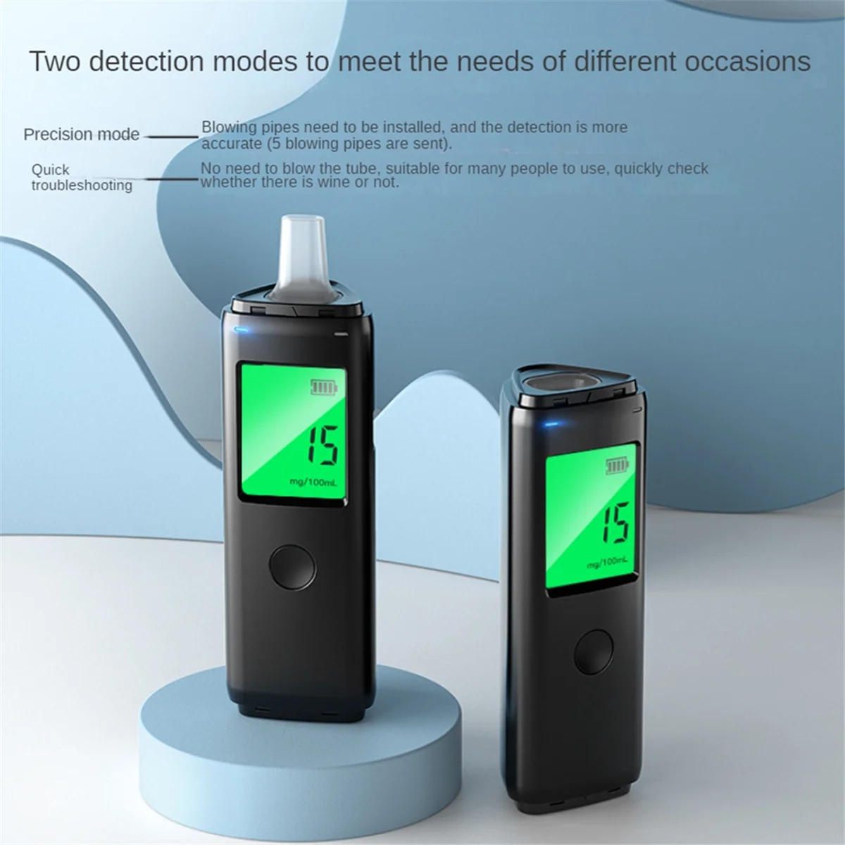 Rechargeable Breathalyzer Portable Breathalyzer Tester for Individuals and Homes Drunk Driving Insufflation