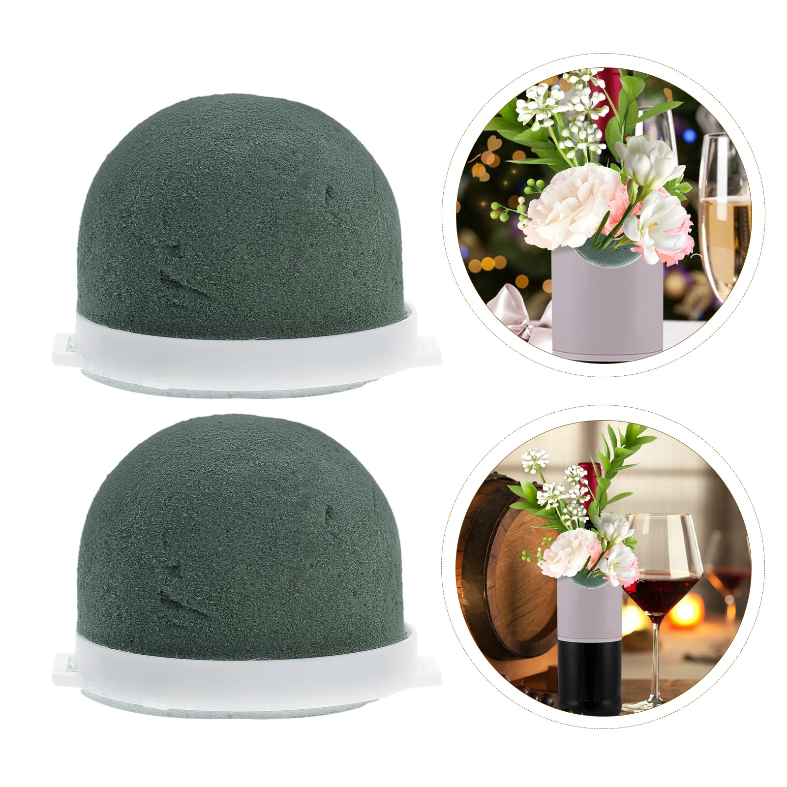 

12pcs Mini Floral Foam Holders for DIY Flower Arrangement Round Florist Supplies Craft Wedding Dried Flower Mud Blocks