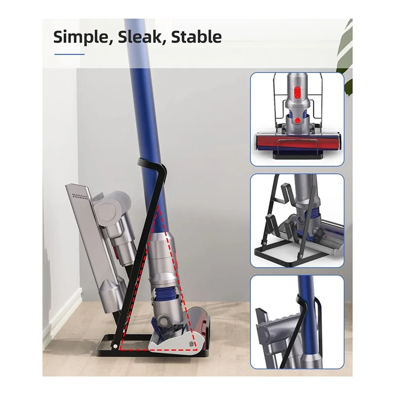 Vacuum Stand Stick Vacuum Cleaner, No Drilling, Vacuum Holer for Cordless Vacuum and Attachments