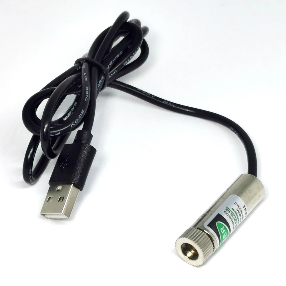 

USB adapter 650nm/ 638nm/520nm/450nm Red/ Green/Blue Laser Diode Module Focusable Dot/Line/Cross Head