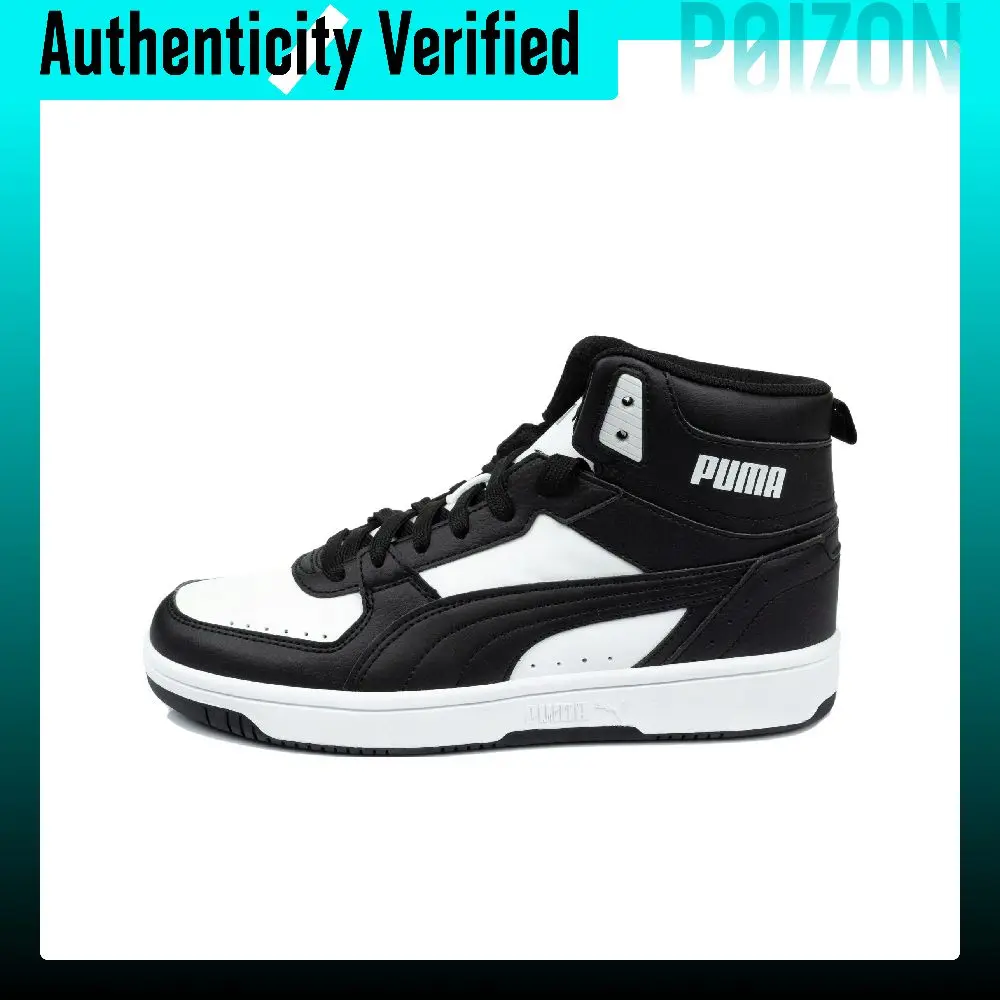 PUMA Rebound Joy Basketball Shoes Unisex Mid-top Black/White 374765-01