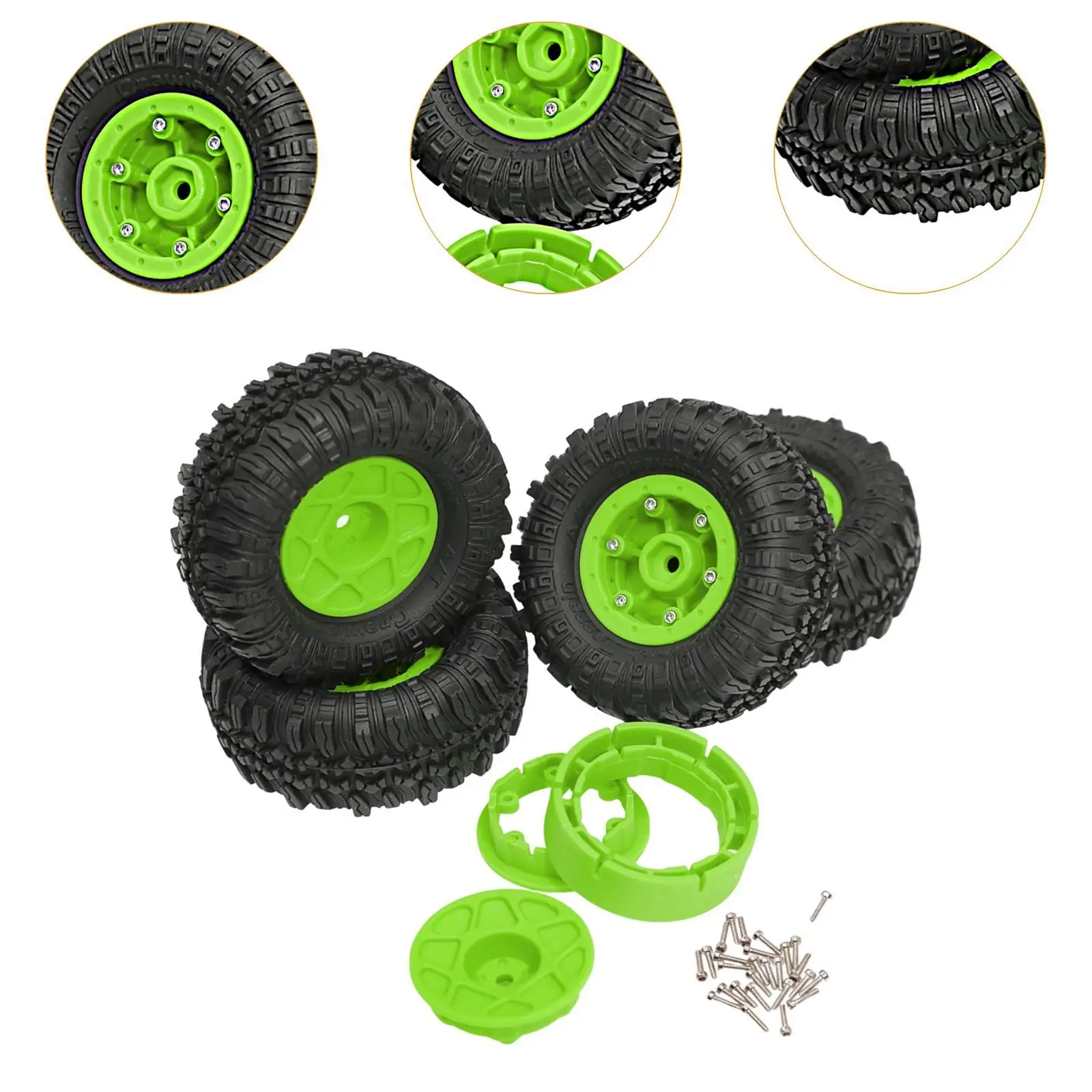 ยางรถ RC Crawler ขนาด 1/18 ยางยางพารา อะไหล่แข็งแรง ชุดประกอบล้อจำลอง สำหรับรถปีนเขา 4WD รุ่น TRX-4M