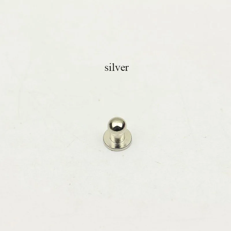 50pcs 5mm Copper Nipple Nail Buckles Metal Rivet for Bag Purses Fastner Clasps Studs Screw Buttons Leathercraft Accessories