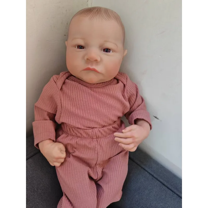 Bambola rinata realistica Levi da 49 cm, ragazza fatta a mano che sembra vero set per bambini dai 3 anni in su