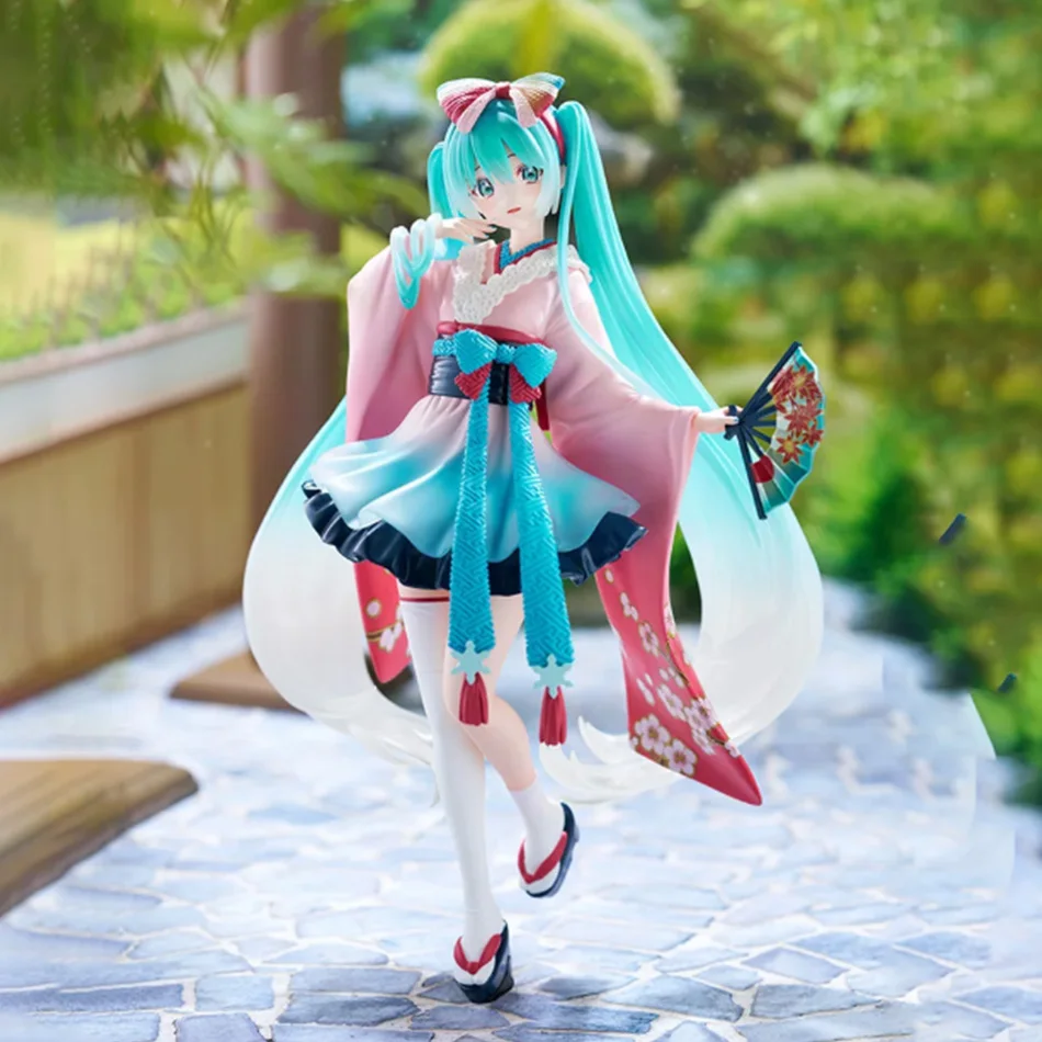 Hatsune Miku Desktop Niedliche Actionfigur 18cm Neko T-Shirt Version Anime-Figur Kawaii Mädchen-Modell Spielzeug Geschenk – Detail 9