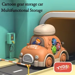 Voiture à inertie multifonctionnelle pour enfants, jouet de stockage d'équipement de dessin animé créatif, cadeau de Noël pour garçons