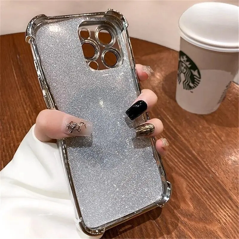 Glitter Plating Mirror Bracket Case For Samsung Galaxy A55 A15 A16 A26 A35 A34 A14 A06 A05 A05S A04 A53 A52 A12 A33 A24 A25 A32