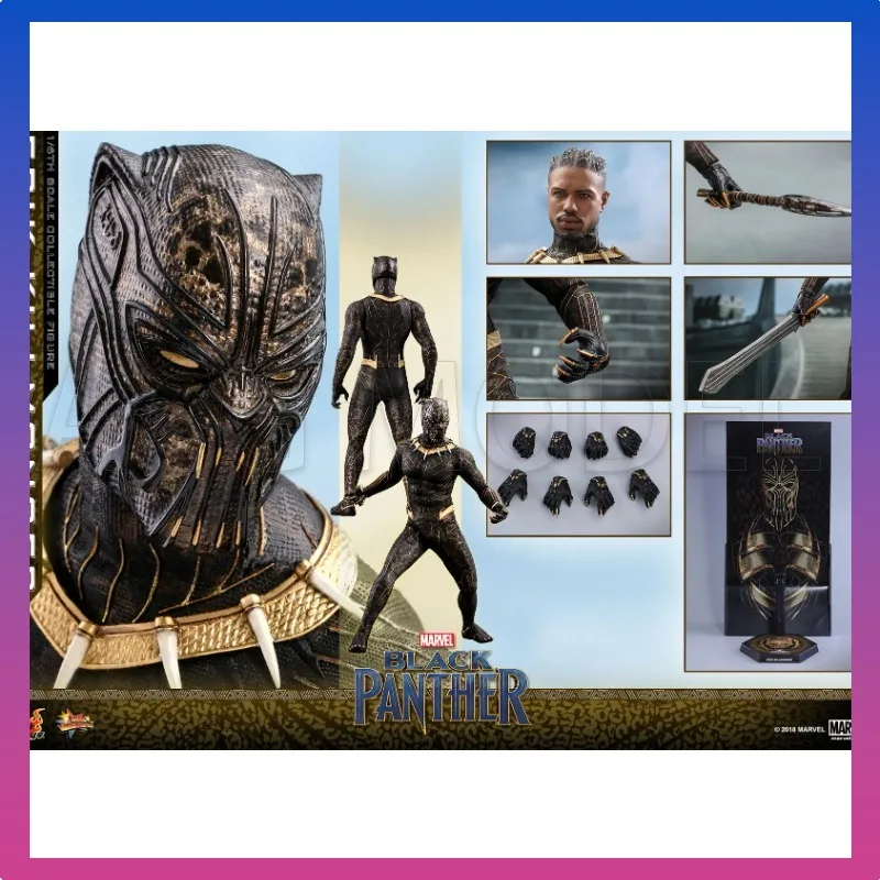 

Original Hot Toys Erik Killmonger Action Figure 1/6 Black Panther Anime Figurine Villain HT MMS471 Statue Collection Toy Gift