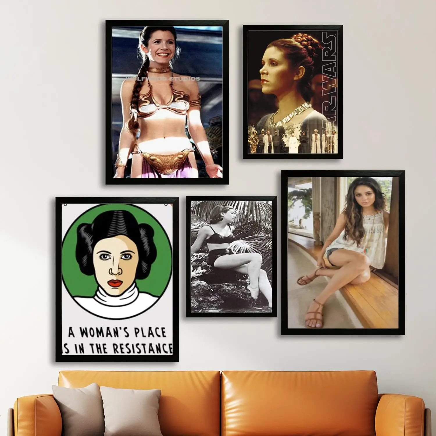 

Карри Фишер Холст Художественный постер и настенное искусство, печать с картинками, современный семейный декор для спальни, постеры, декоративная живопись