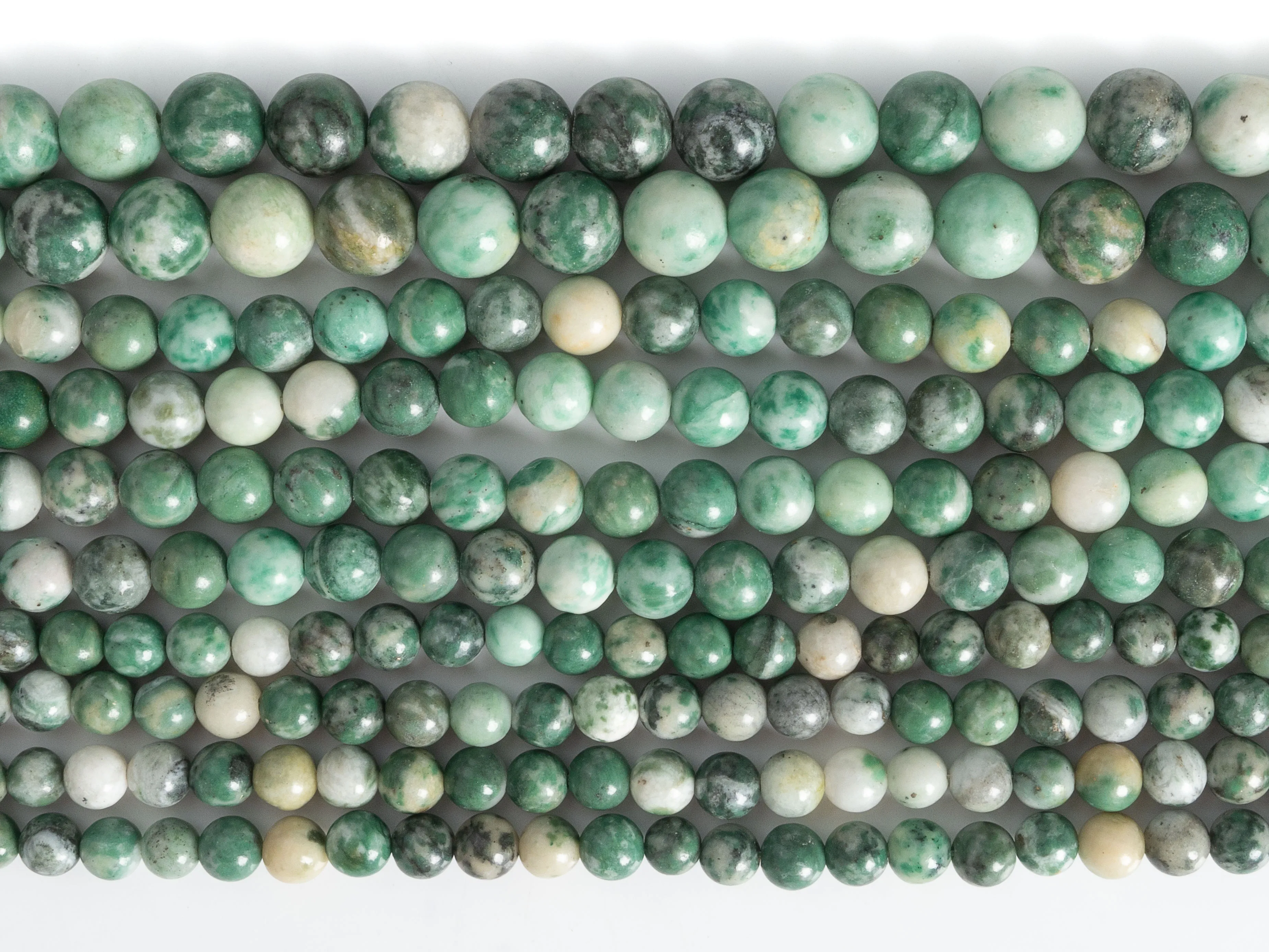 4/6/8/10 MM Qinghai Jade Beads Grade Genuine Natural Gemstone Full Strand Round Loose Beads 15