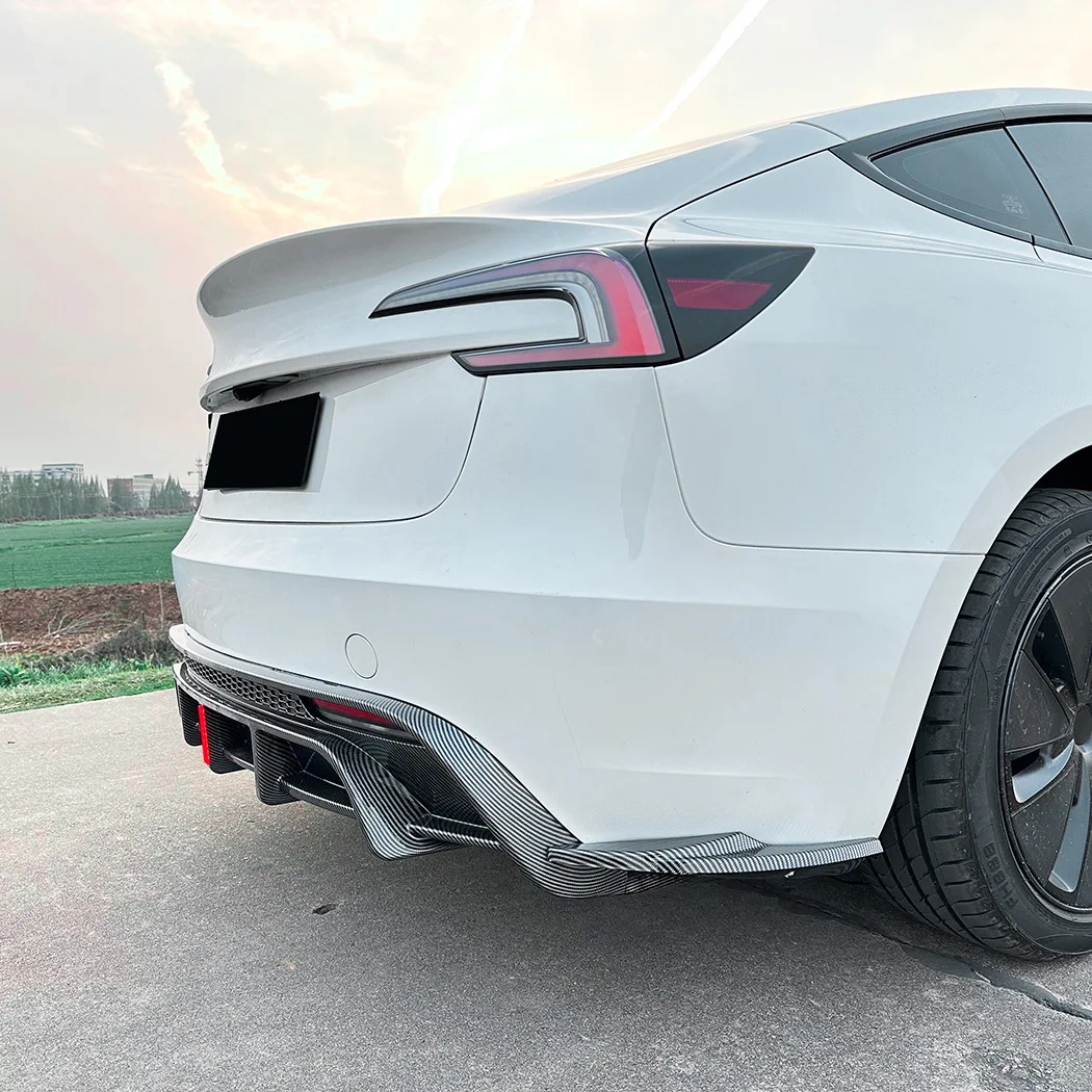 Tail Lip Spoiler with Lights for Tesla Model 3 2024+ Rear Bumper Exterior Modification view 4