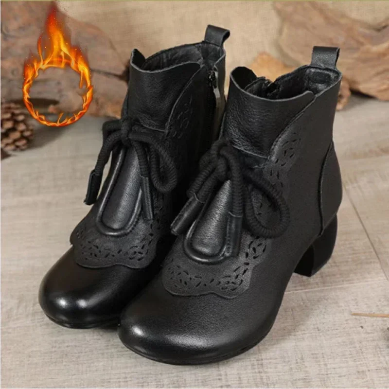 Winter Women\'s Boots Pu Leather Ladies Shoes Comfortable Womens Boots Outdoor Female Snow Boots New Versatile Sapato Feminino