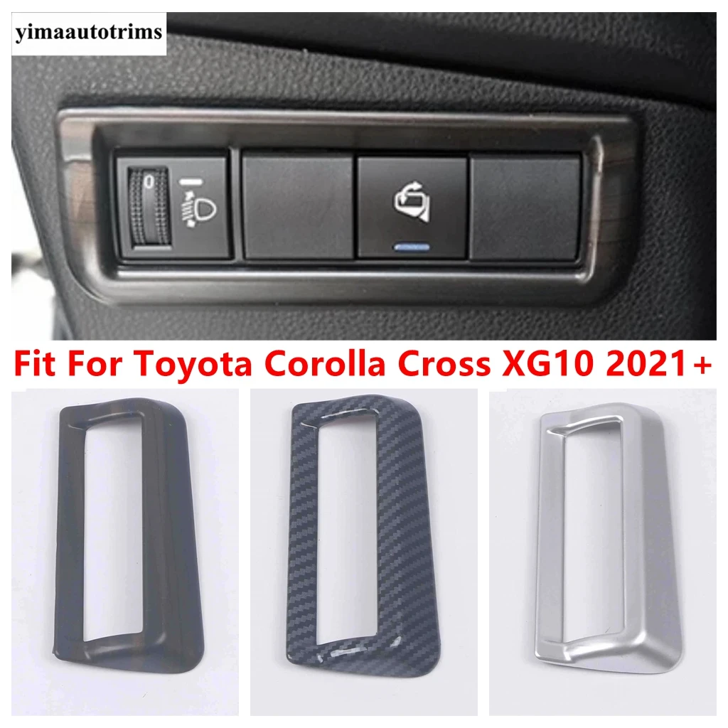 

Head Light Lamp Control Switch Panel Cover Trim For Toyota Corolla Cross XG10 2021 2022 2023 2024 2025 ABS Accessories Interior