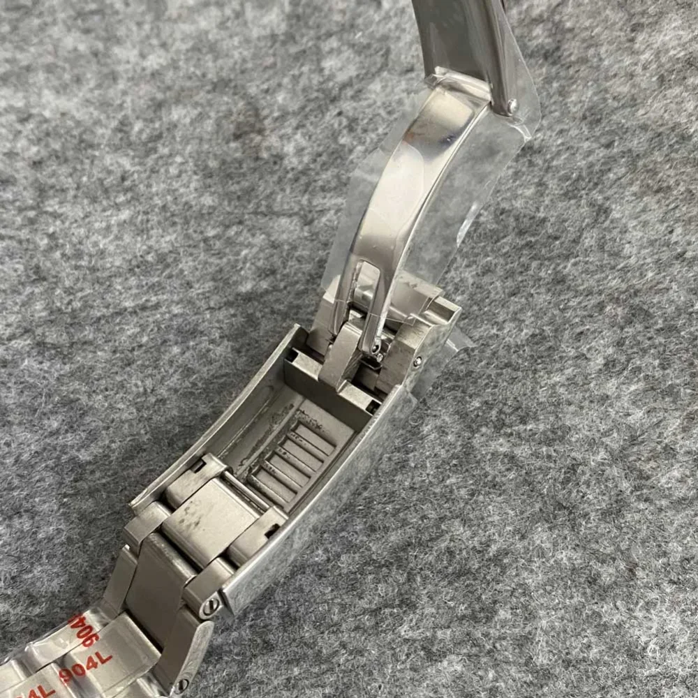 Nh35 Case 40Mm Horloge Set Saffier Kristallen Stalen Band + Keramiek Bezel Vervanging Accessoires Voor Nh35a/Nh36 Beweging