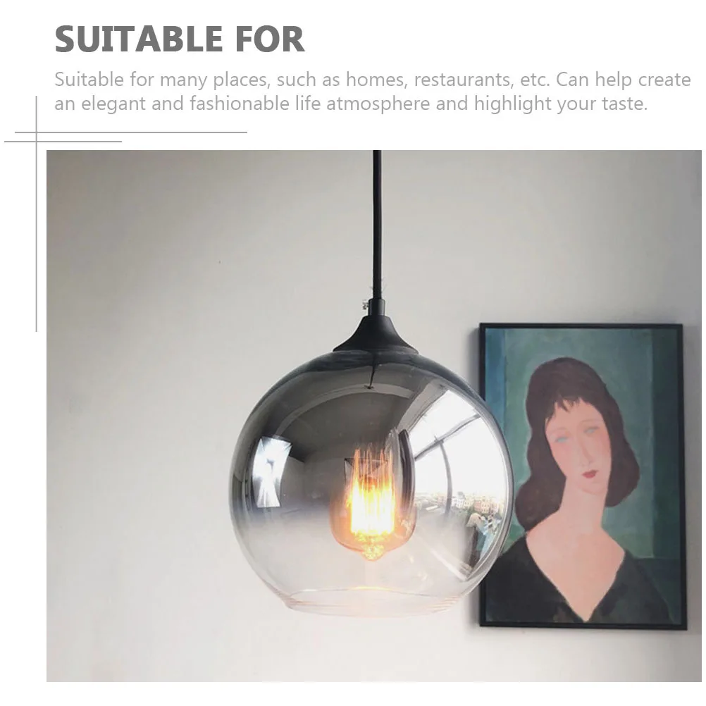 

Glass Pendant Light Industrial Style Light Create Fashionable Life Highlight Taste Practical Use Globe Ceiling Lighting Lamp