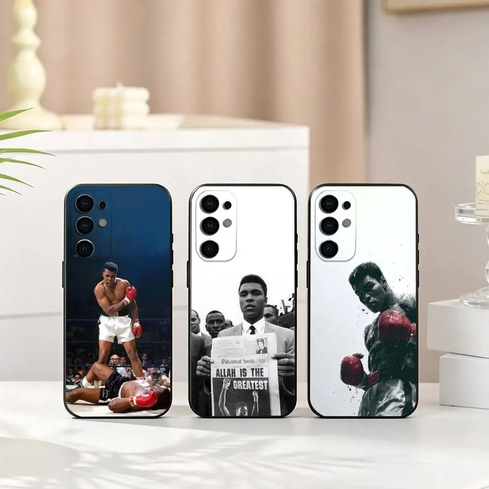 B-Boxer Muhammad A-Ali  Phone Case For Samsung S25,S24,S21,S22,S23,S30,Ultra,S20,Plus,Fe,Lite,Note,10,Black Cover