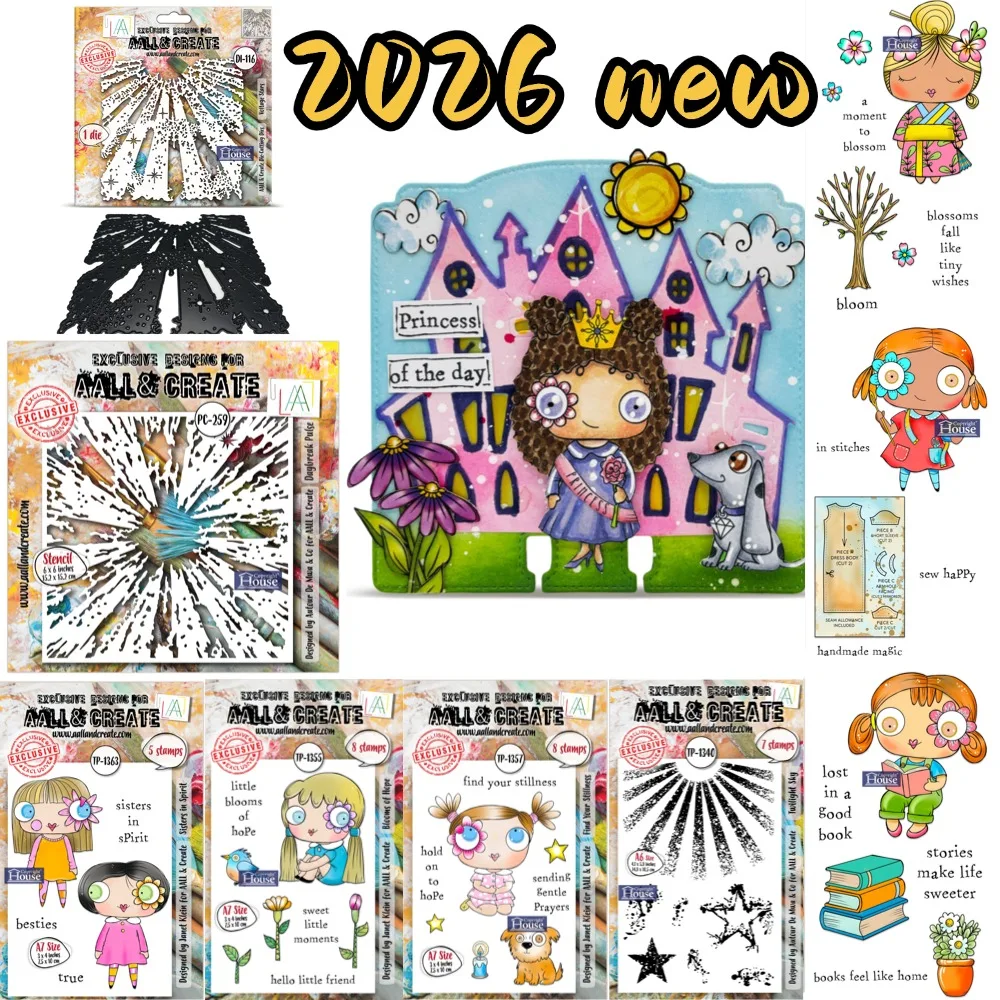 

2026 Beautiful cartoo Metal Cutting Dies Stamps Scrapbook Diary Decoration Stencil Embossing Template DIY Greeting Card Handmade