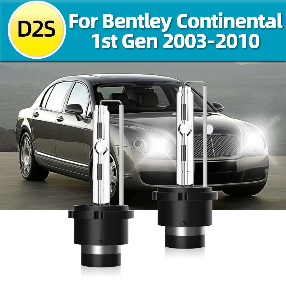 

Roadsun 2X 12V 35W D2S Headlight Lamps HID Xenon Bulbs For Bentley Continental 1st Gen 2003 2004 2005 2006 2007 2008 2009 2010