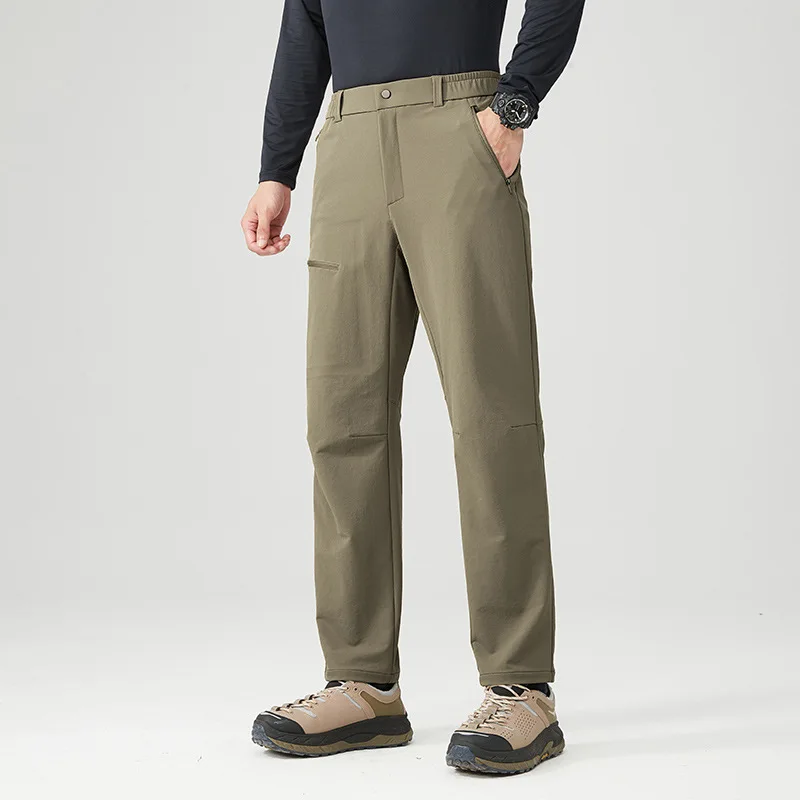 

DAVIDSHAO Top Quality EU US Size Men Waterproof Outdoor Soft Shell Business Casual Pants Travel Work Office Fashion Dress Pants