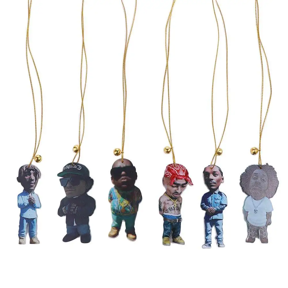 

Car Pendant Rapper Hanging Ornament Car Interior Decoration Rapper Classic Posture Rear View Mirror Pendant Accessories Keychain