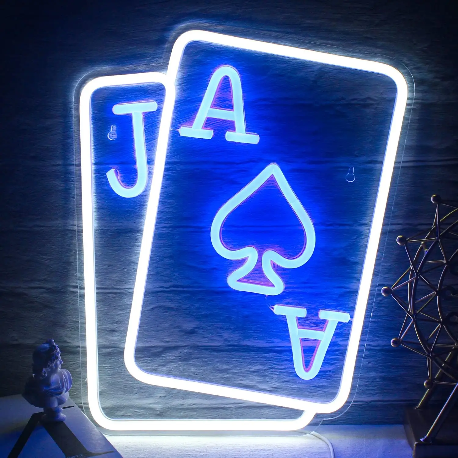 

Poker Card Casino LED Neon Light Signs Custom Cards Sign Wall Decor Bar Club Bedroom Play Room Party Playing cards Poker room